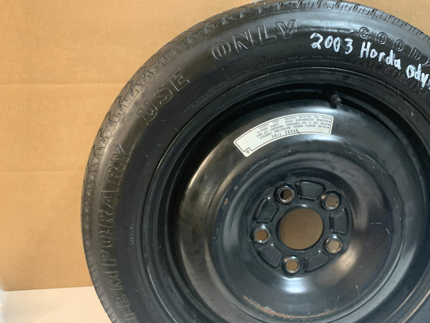 1999-2004 Honda Odyssey 16" Spare Tire Wheel Compact Donut T135/80D16