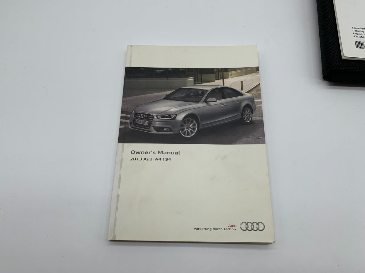 2013 Audi A4 S4 Owners Manual Set with Case OEM D02B65017