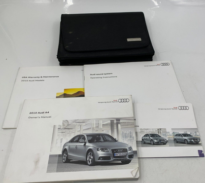 2010 Audi A4 Sedan Owners Manual Set with Case OEM A02B44061