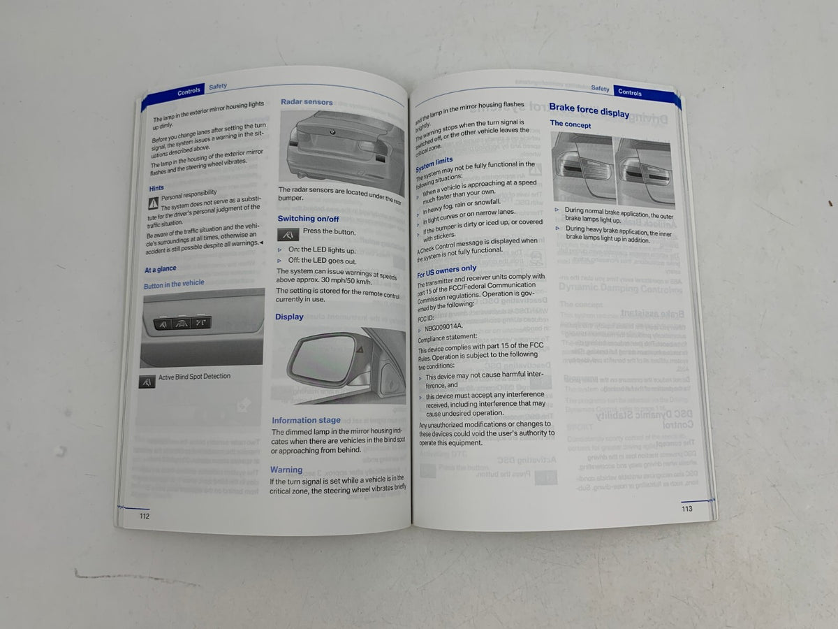2014 BMW 3 Series Sedan Owners Manual Set with Case OEM A03B38055