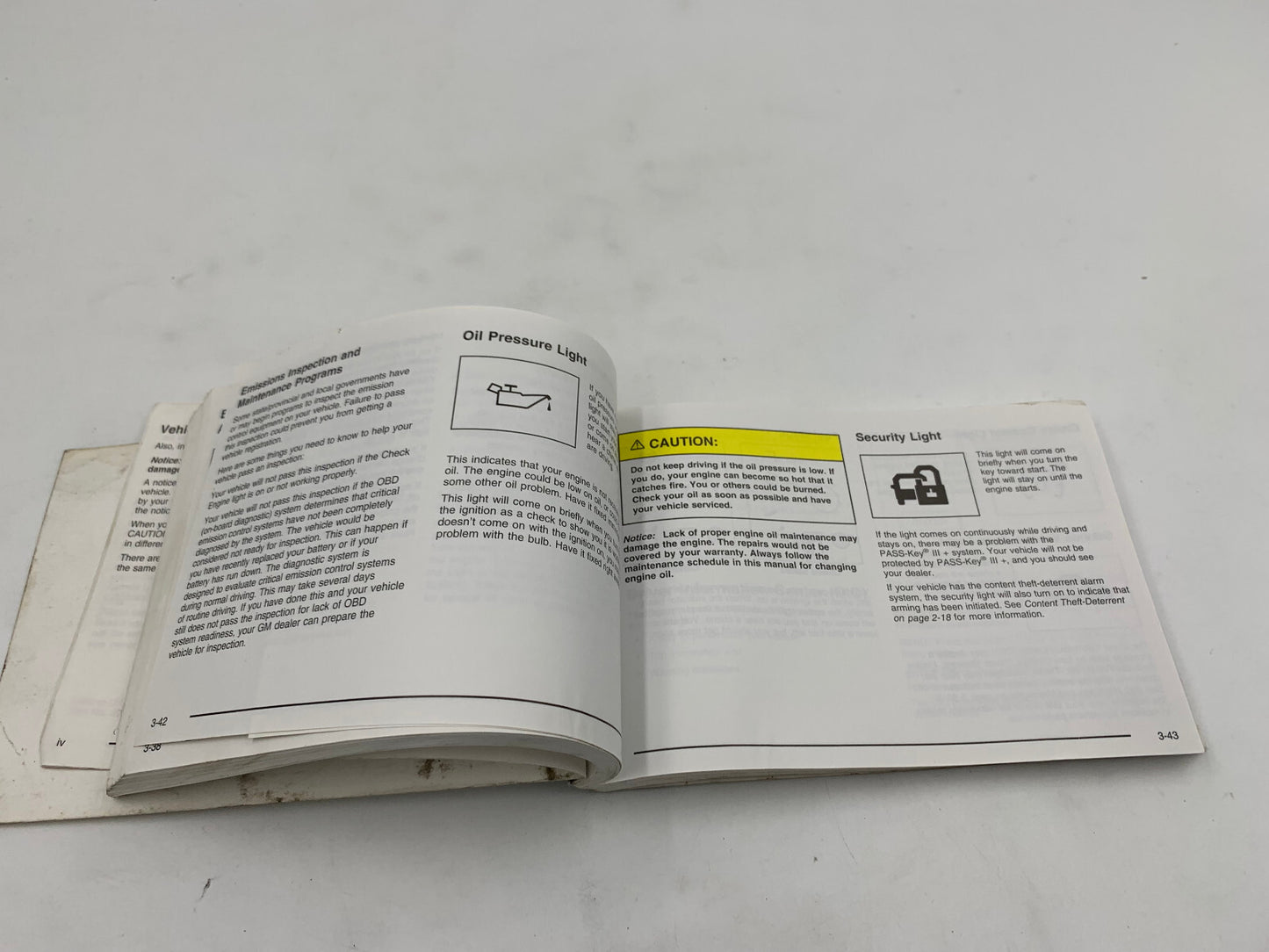 2001 Chevrolet Malibu Owners Manual OEM B01B03005