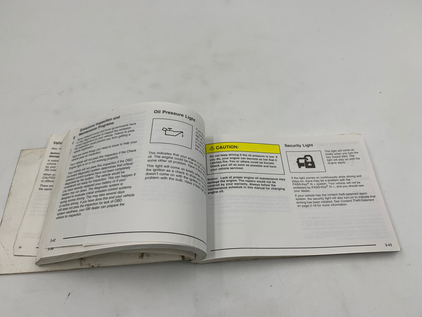 2001 Chevrolet Malibu Owners Manual OEM B01B03005