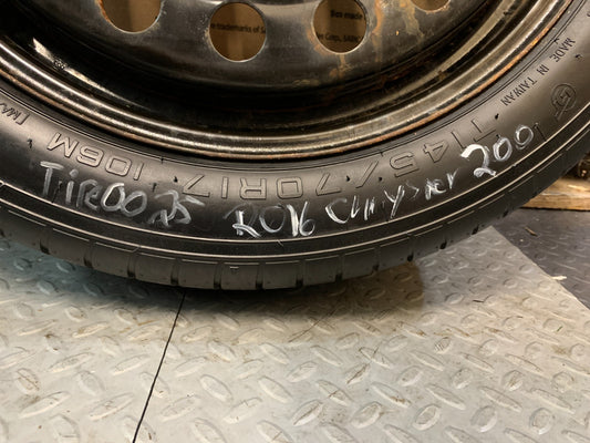 2015-2017 Chrysler 200 17" Emergency Spare Tire Compact Donut T145/70R17