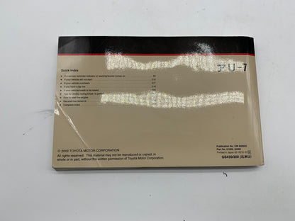 2003 Lexus GS430 GS300 Owners Manual Set with Case OEM B03B28035