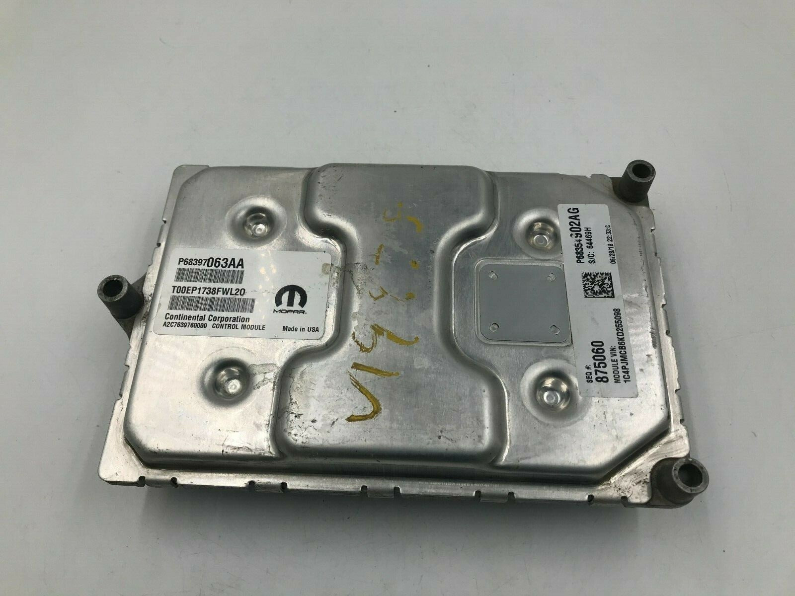 2019 Jeep Cherokee 2.4L Engine Control Module Unit ECU ECM OEM D01B01021