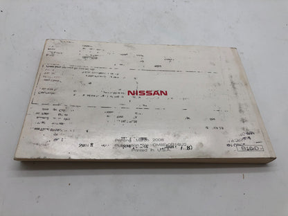 2008 Nissan Sentra Owners Manual OEM A02B19006