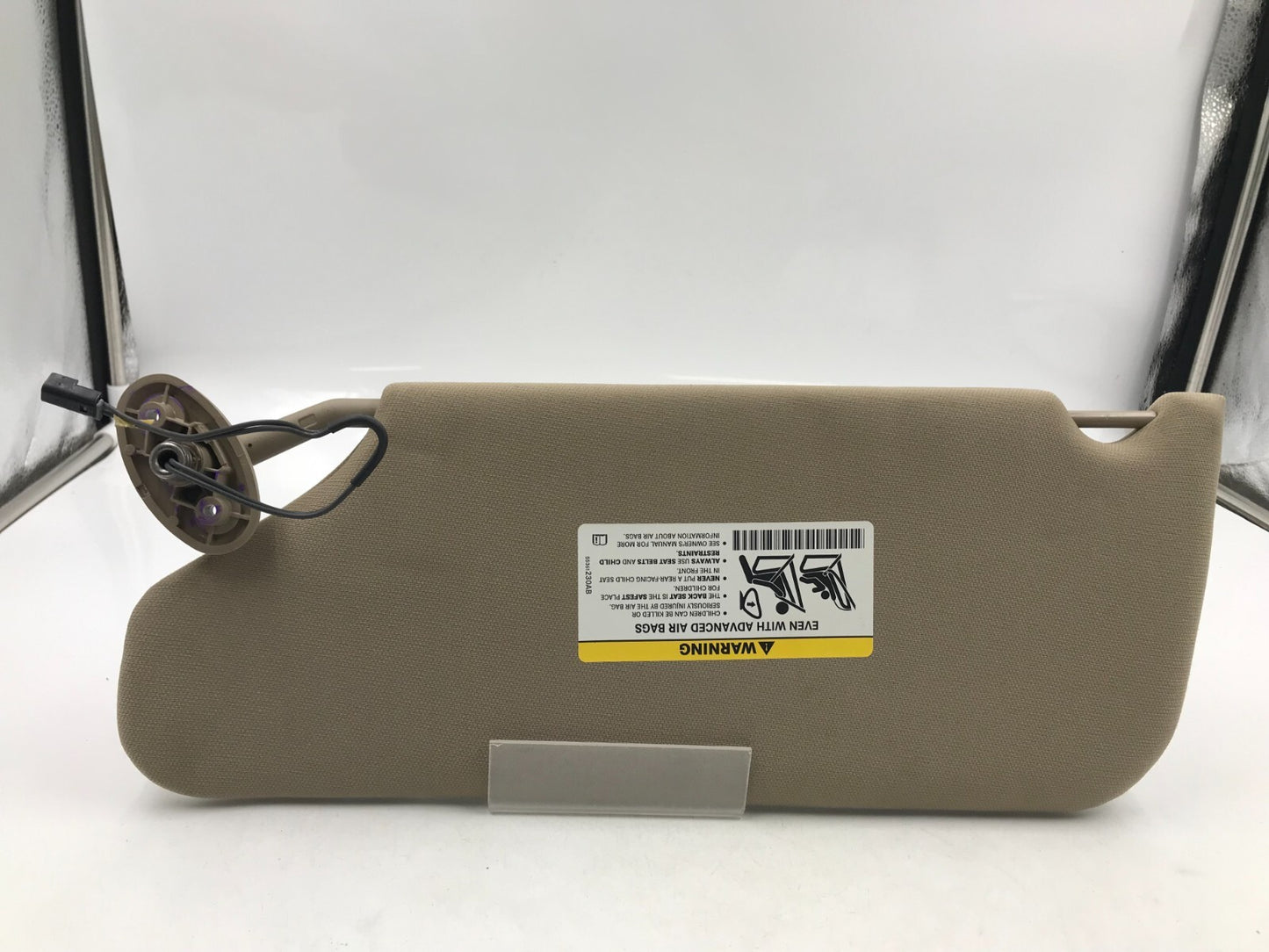 2011-2014 Chrysler 200 Sedan Passenger Sun Visor Illuminated Beige OE E01B56062