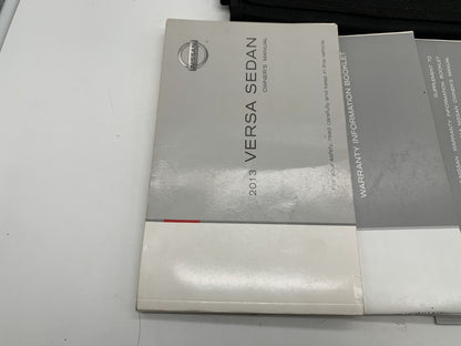 2013 Nissan Versa Sedan Owners Manual Set with Case OEM