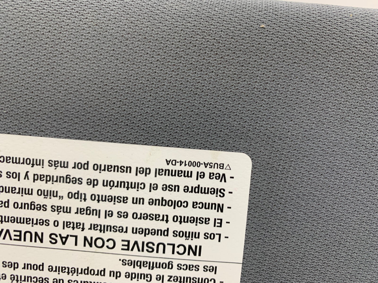2011-2014 Ford F-150 Passenger Sun Visor Gray OEM A01B21005