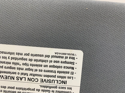 2011-2014 Ford F-150 Passenger Sun Visor Gray OEM A01B21005