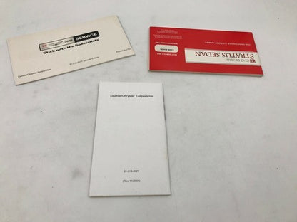 2006 Dodge Stratus Sedan Owners Manual Set with Case OEM R01B17001