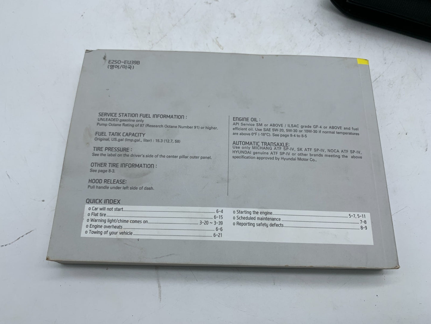 2014 Hyundai Tucson Owners Manual Set with Case OEM D02B51003