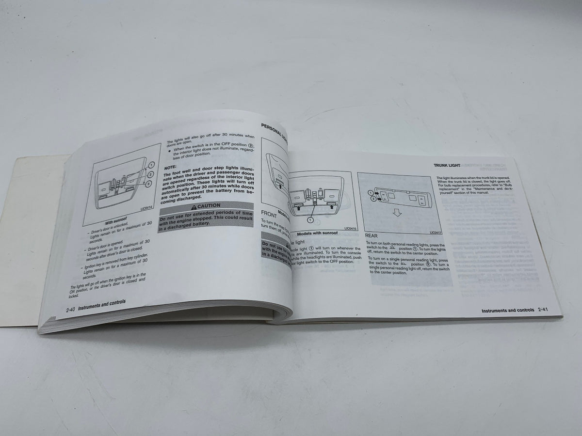 2004 Nissan Maxima Owners Manual OEM R01B37032