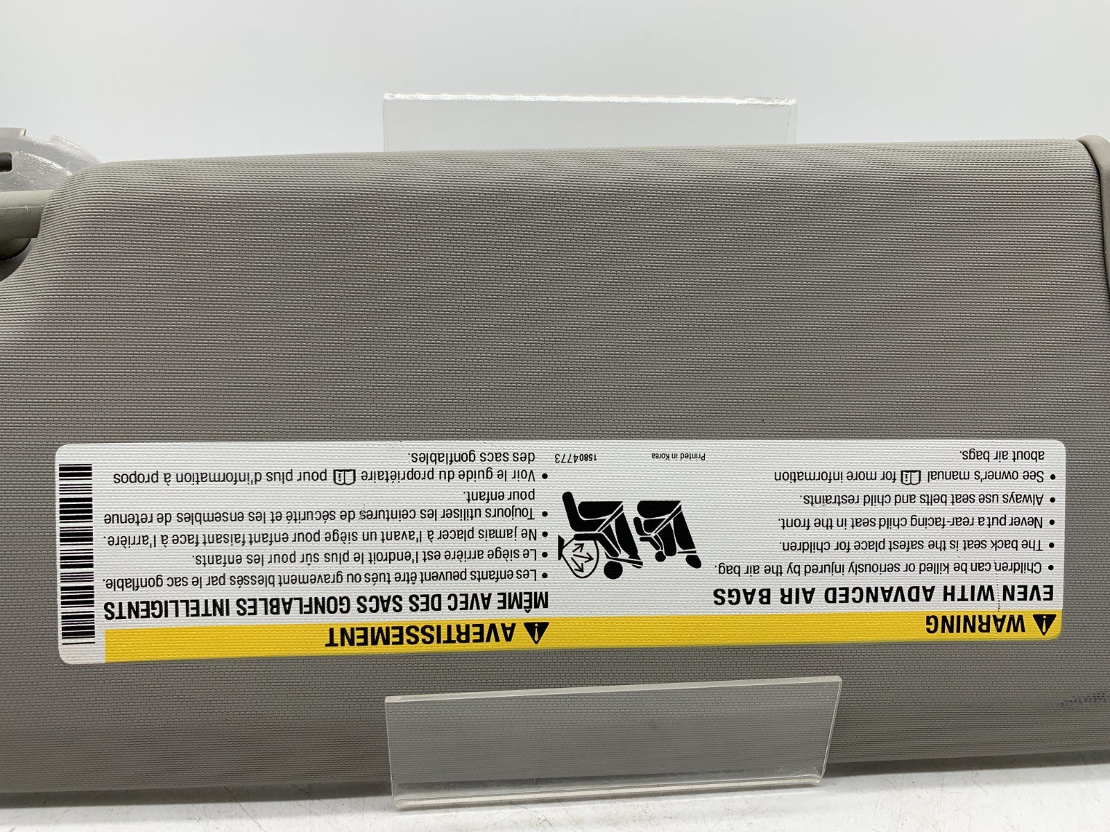 2011-2016 Chevrolet Cruze Passenger Sun Visor Gray OEM A03B14060