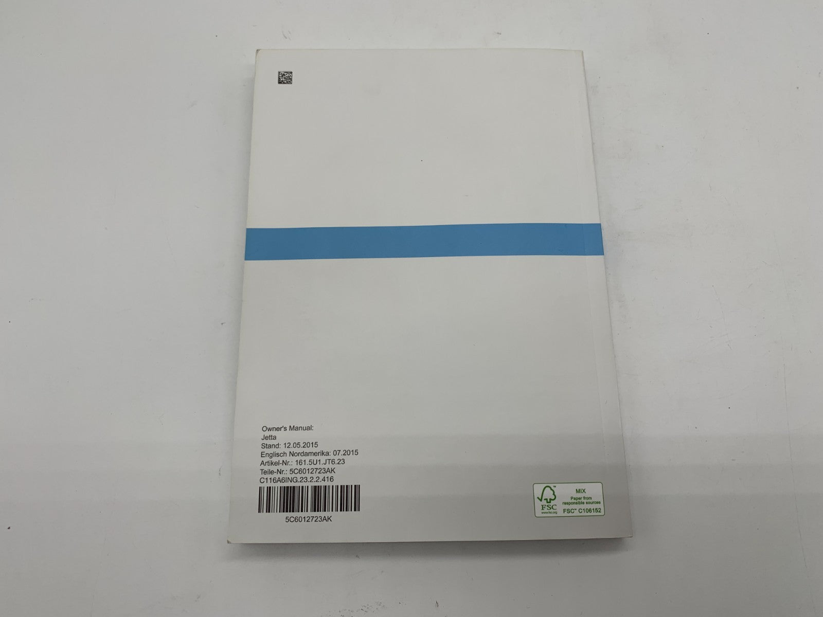 2016 Volkswagen Jetta Owners Manual Set with Case OEM