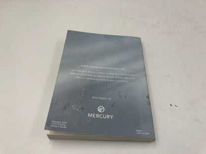 2002 Mercury Sable Owners Manual OEM C03B05048