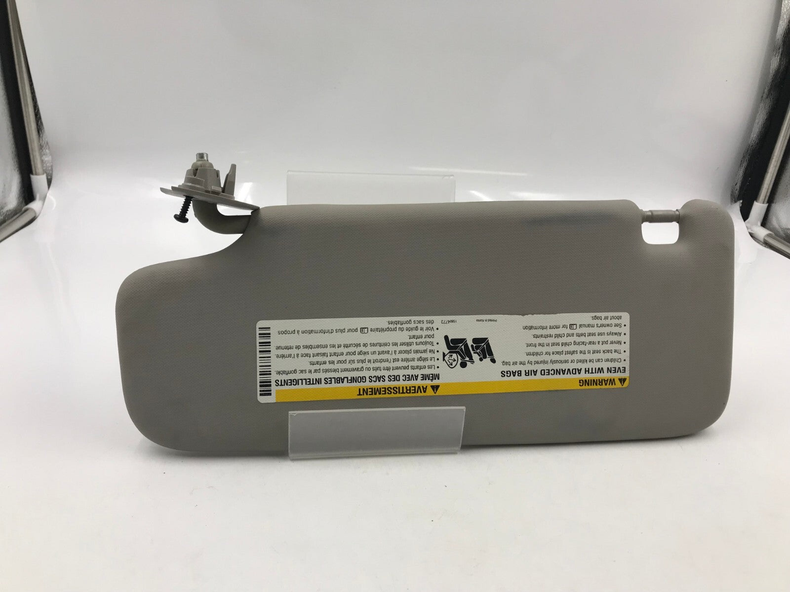 2012-2019 Chevrolet Sonic Passenger Sun Visor Gray Illuminated OEM D01B68005