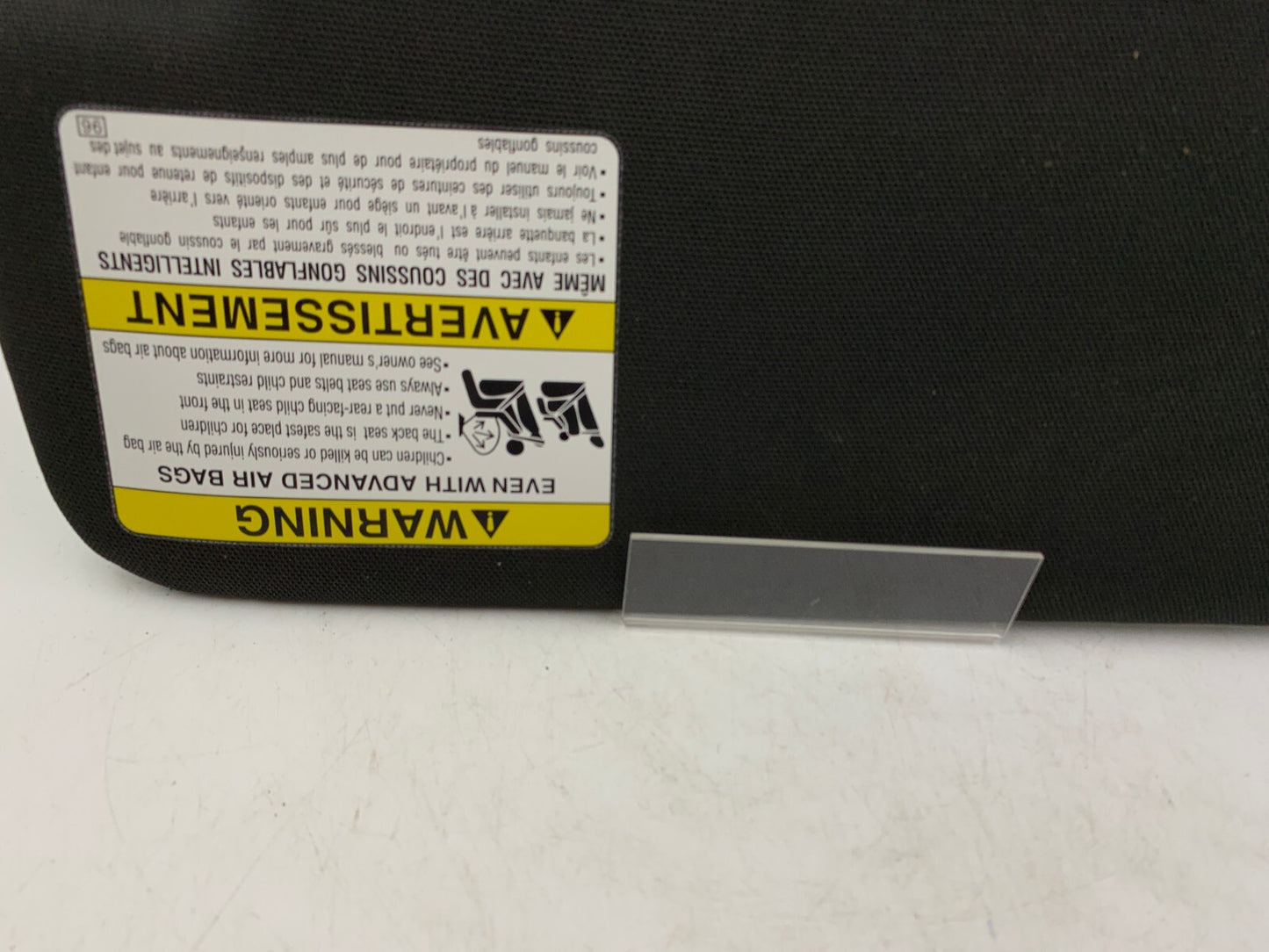 2015-2021 Subaru WRX Passenger Sun Visor Black Illuminated OEM B02B39049