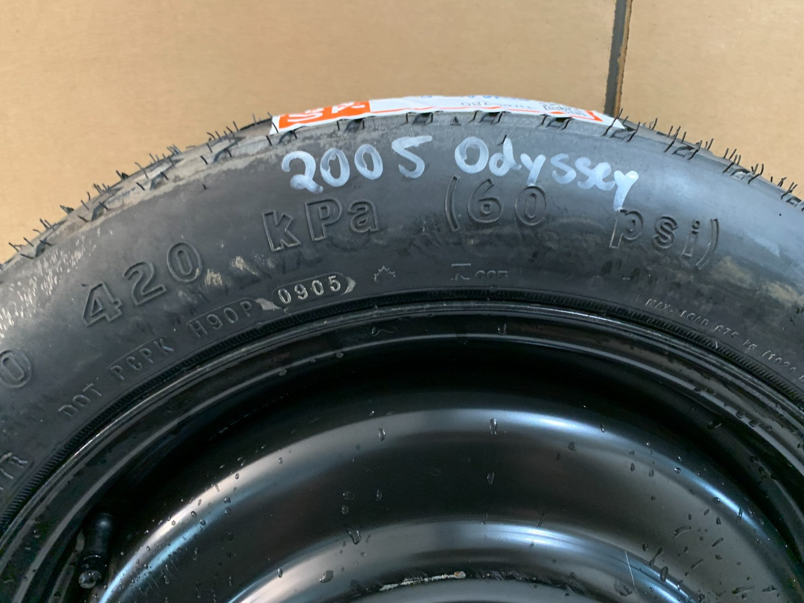 2005-2010 Honda Odyssey 17" Spare Tire Wheel Compact Donut T135/80D17 OEM