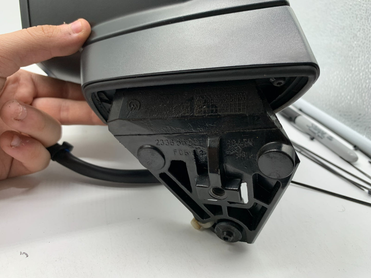 2017-2019 Audi Q7 Driver Side View Power Door Mirror Black Auto Dim OEM