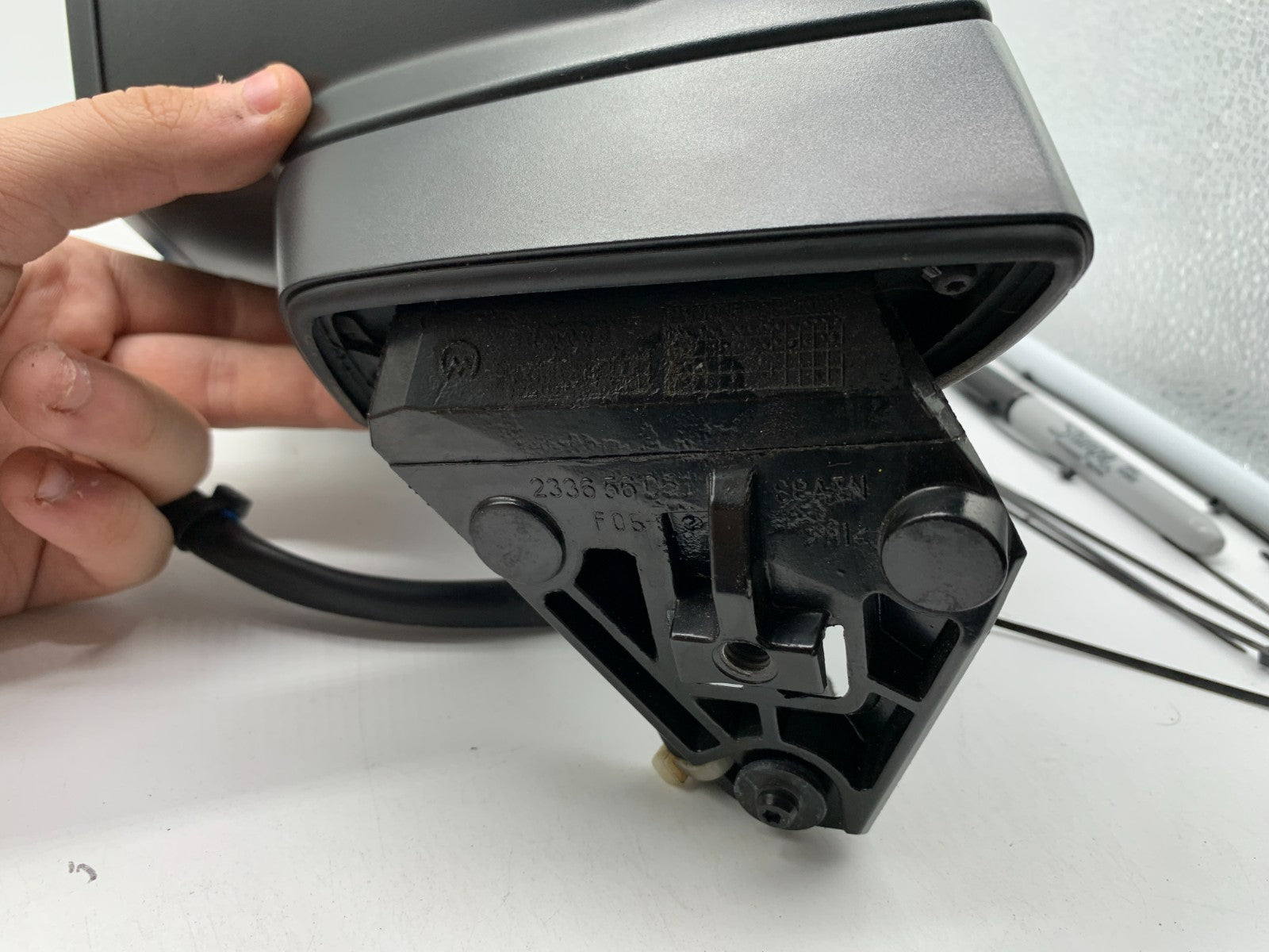 2017-2019 Audi Q7 Driver Side View Power Door Mirror Black Auto Dim OEM