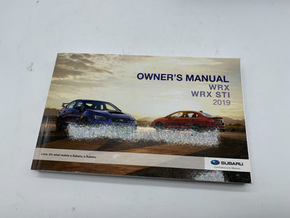 2019 Subaru WRX Owners Manual with Case OEM A02B50058