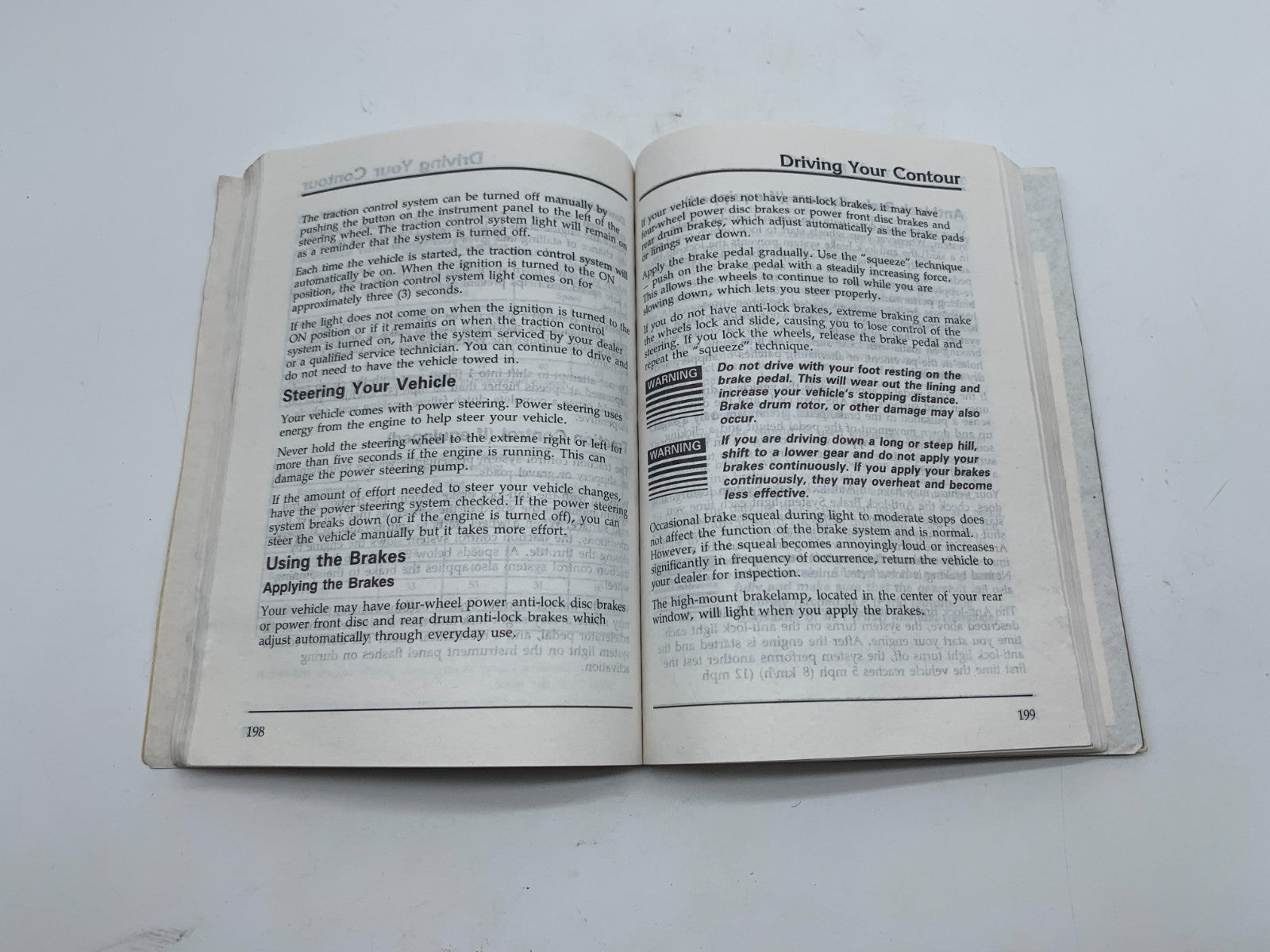 1995 Ford Contour Owners Manual OEM A02B37013