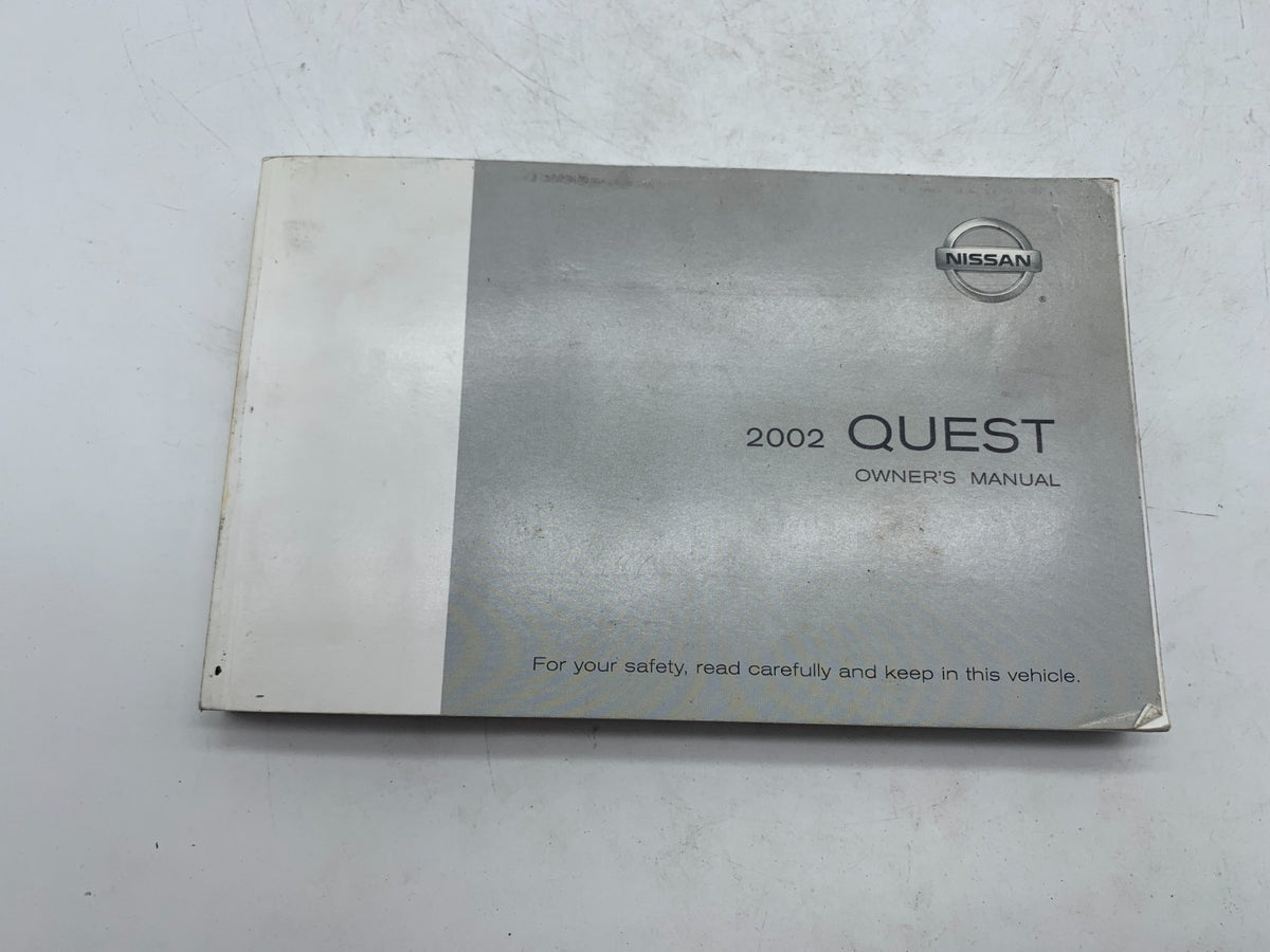 2002 Nissan Quest Owners Manual with Case OEM R01B15009