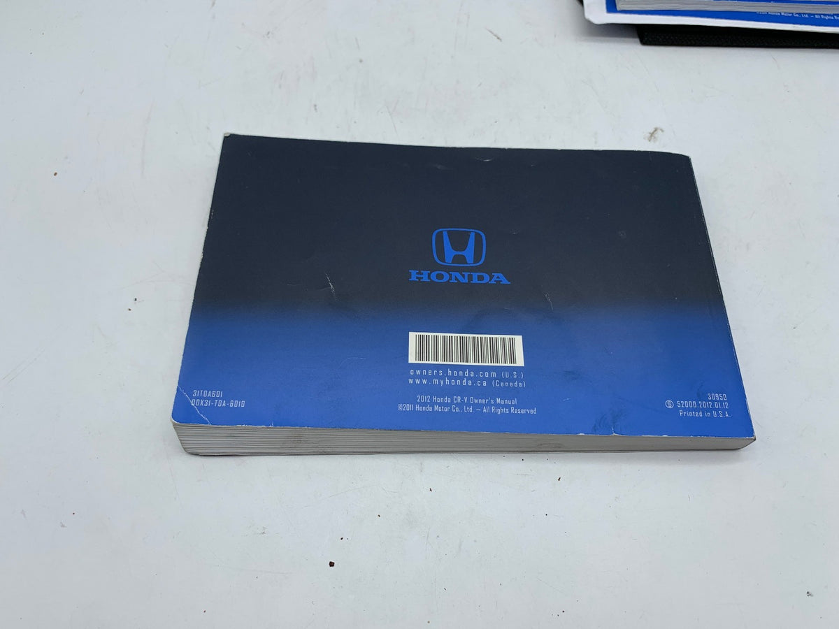 2012 Honda CRV CR-V Owners Manual Set with Case OEM R01B24015