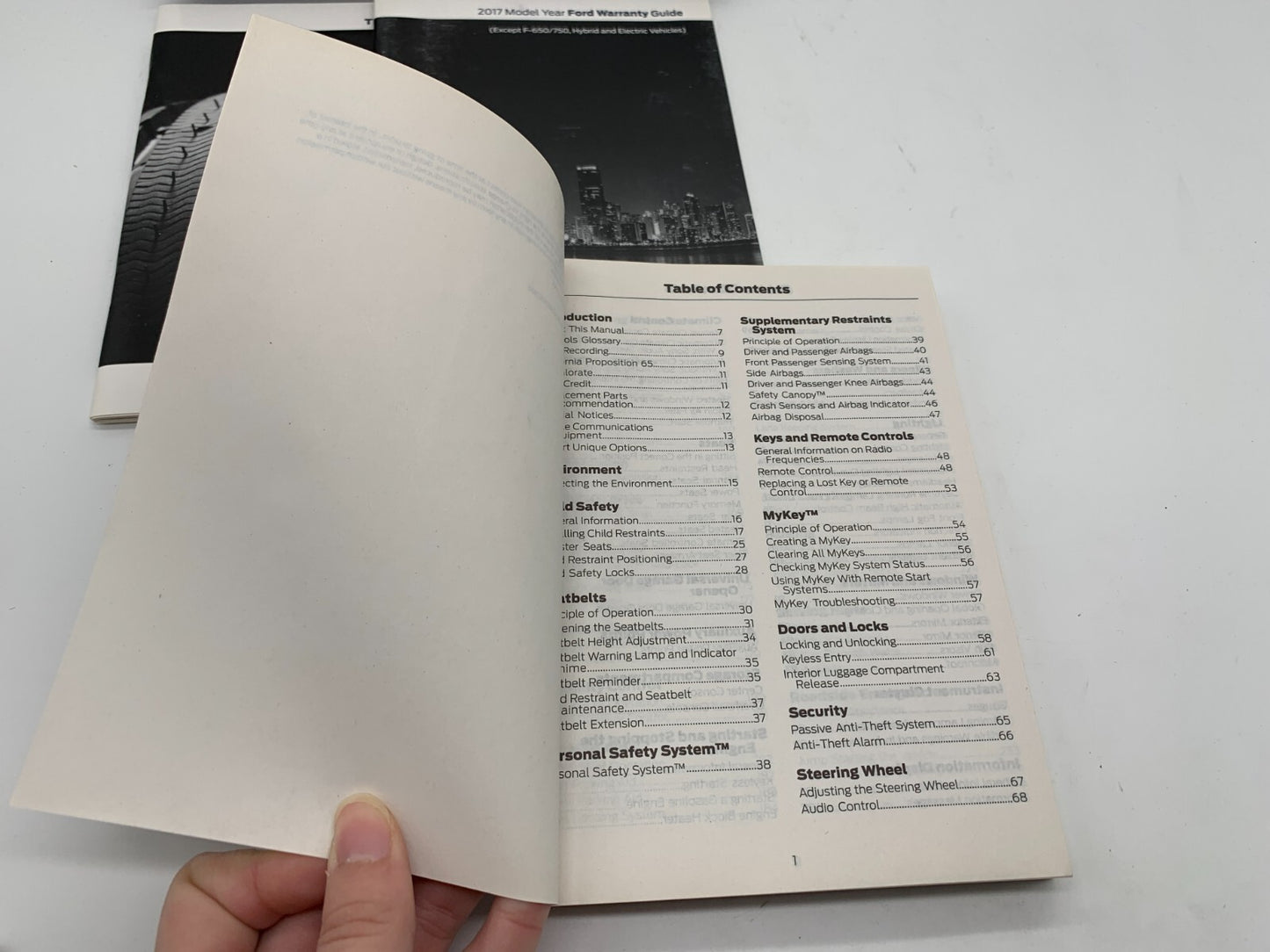 2017 Ford Fusion Owners Manual Set with Case OEM A03B13008