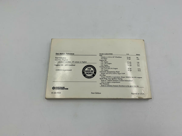 1998 RAM Pickup Owners Manual Set OEM G04B27007
