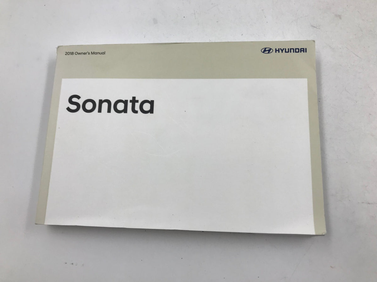 2018 Hyundai Sonata Owners Manual Set with Case OEM B01B13031