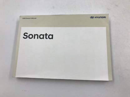 2018 Hyundai Sonata Owners Manual Set with Case OEM B01B13031