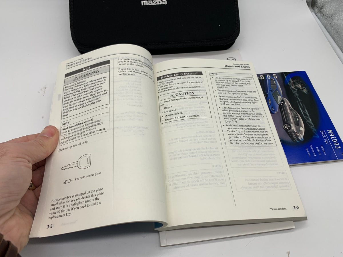 2005 Mazda 3 Owners Manual Warranty Guide Set with Case OEM B03B30008