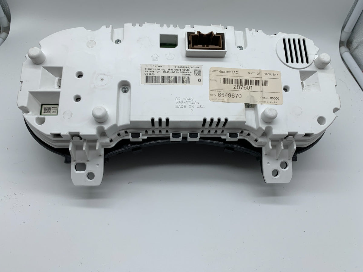 2018 Jeep Grand Cherokee Speedometer Instrument Cluster 60238 Miles B02B12004