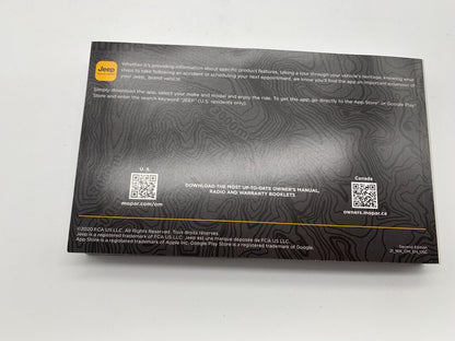 2021 Jeep Grand Cherokee Owners Manual Set with Case OEM B03B24011