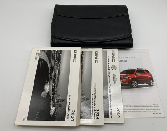 2014 GMC Acadia Denali Owners Manual Set with Case OEM B04B55051
