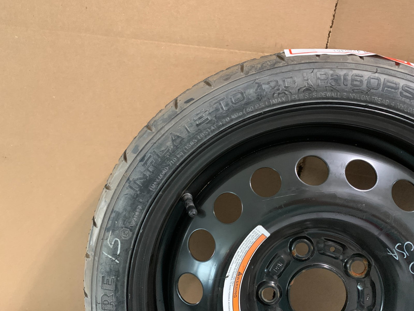 2020-2025 Nissan Sentra 16" Spare Tire Wheel Compact Donut T125/70D16