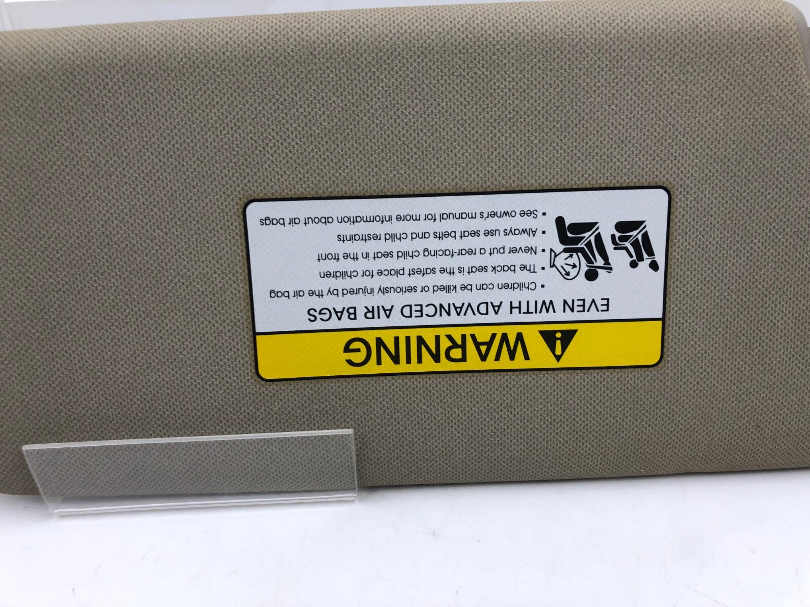 2014-2016 Kia Forte Passenger Sun Visor Gray OEM D01B23069