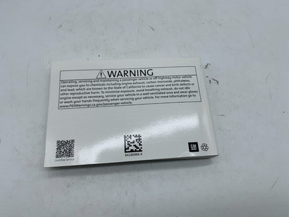 2020 Chevrolet Silverado 1500 Owners Manual OEM B01B16003