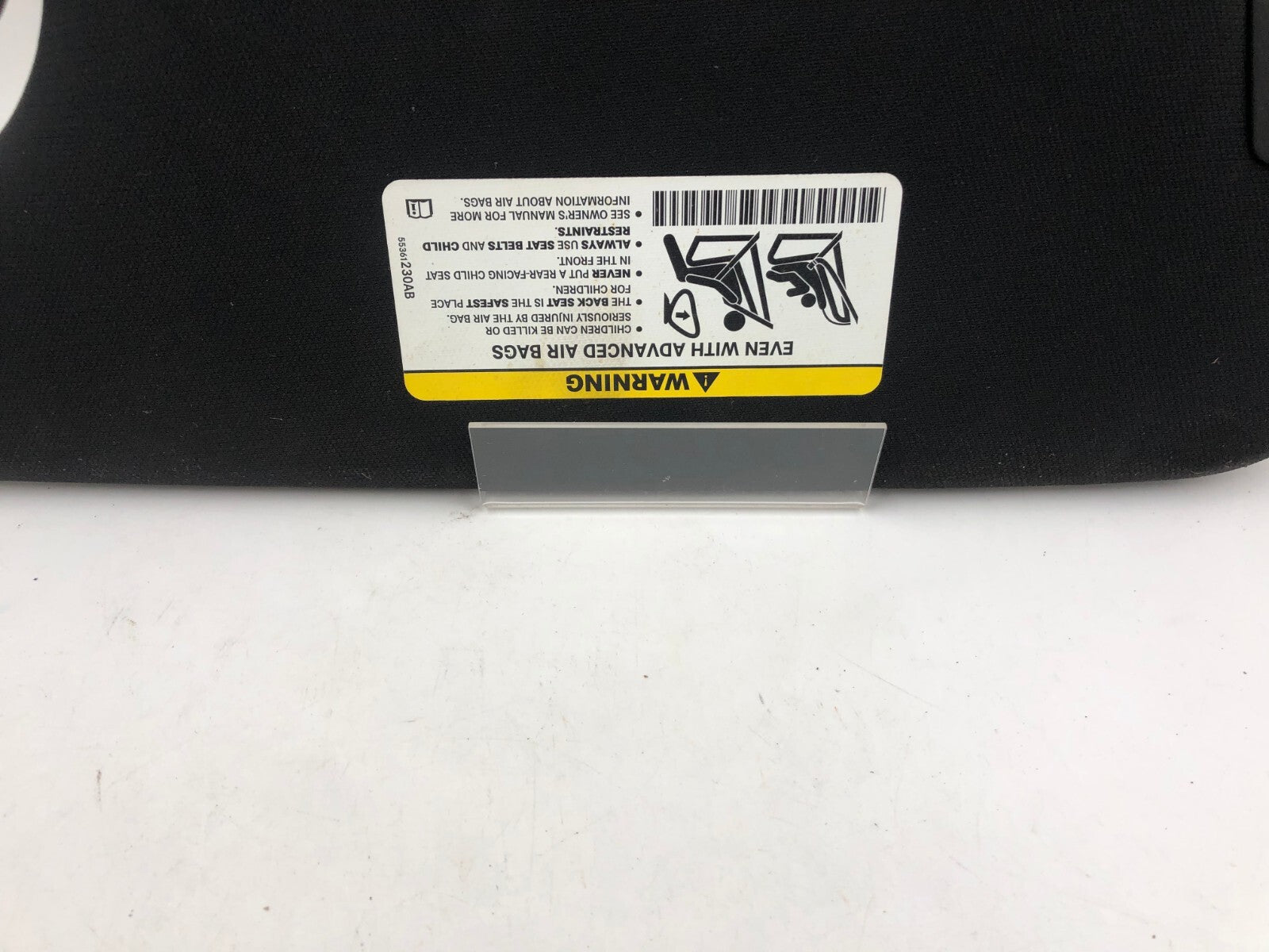 2015-2017 Dodge Challenger Passenger Sun Visor Black Illuminated OEM B03B08030