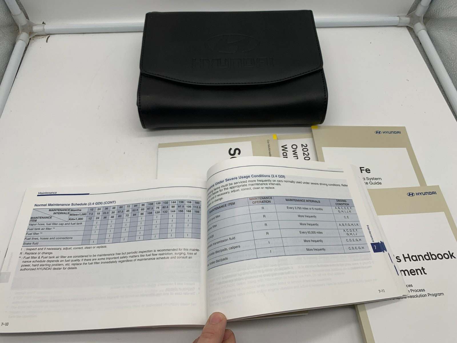 2020 Hyundai Santa FE Sport Owners Manual Set with Case OEM C02B13062