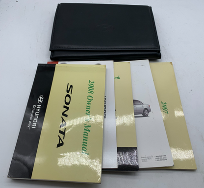 2008 Hyundai Sonata Owners Manual Case Set with Case OEM A03B49003