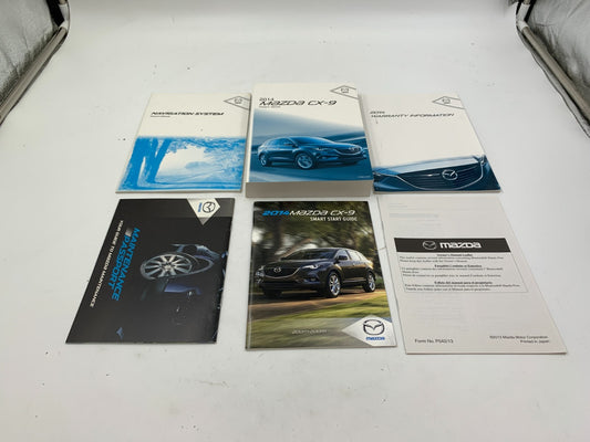 2014 Mazda CX-9 CX9 Owners Manual Set with Case OEM B02B18040