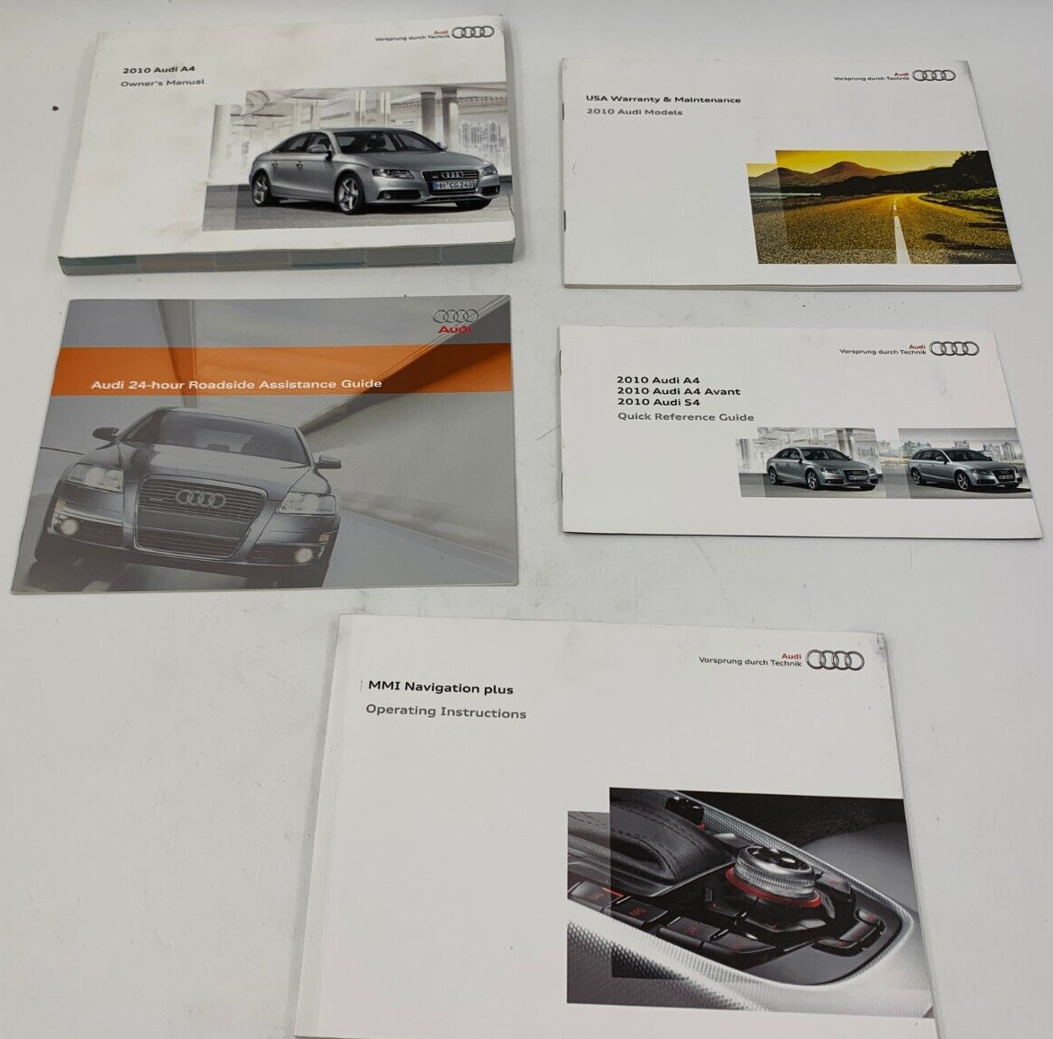 2010 Audi A4 Sedan Owners Manual Set with Case OEM D01B43006