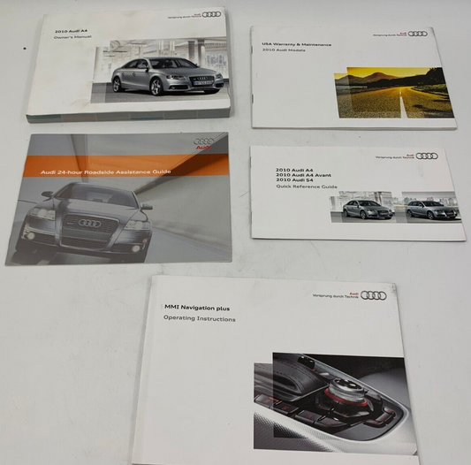 2010 Audi A4 Sedan Owners Manual Set with Case OEM D01B43006