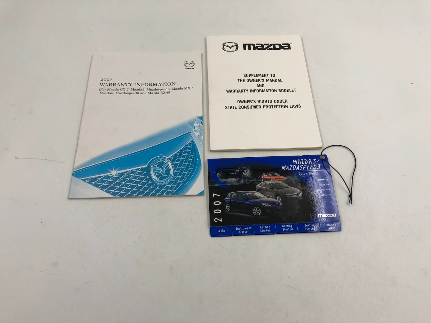 2007 Mazda 3 Owners Manual Set with Case OEM D03B52026