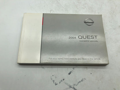 2004 Nissan Quest Owners Manual Set with Case OEM A04B45038