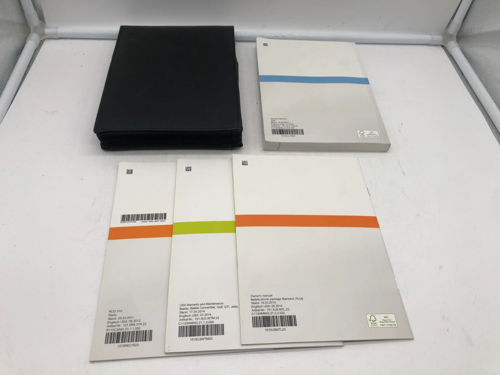 2015 Volkswagen Jetta GLI Owners Manual Set with Case OEM C02B49012