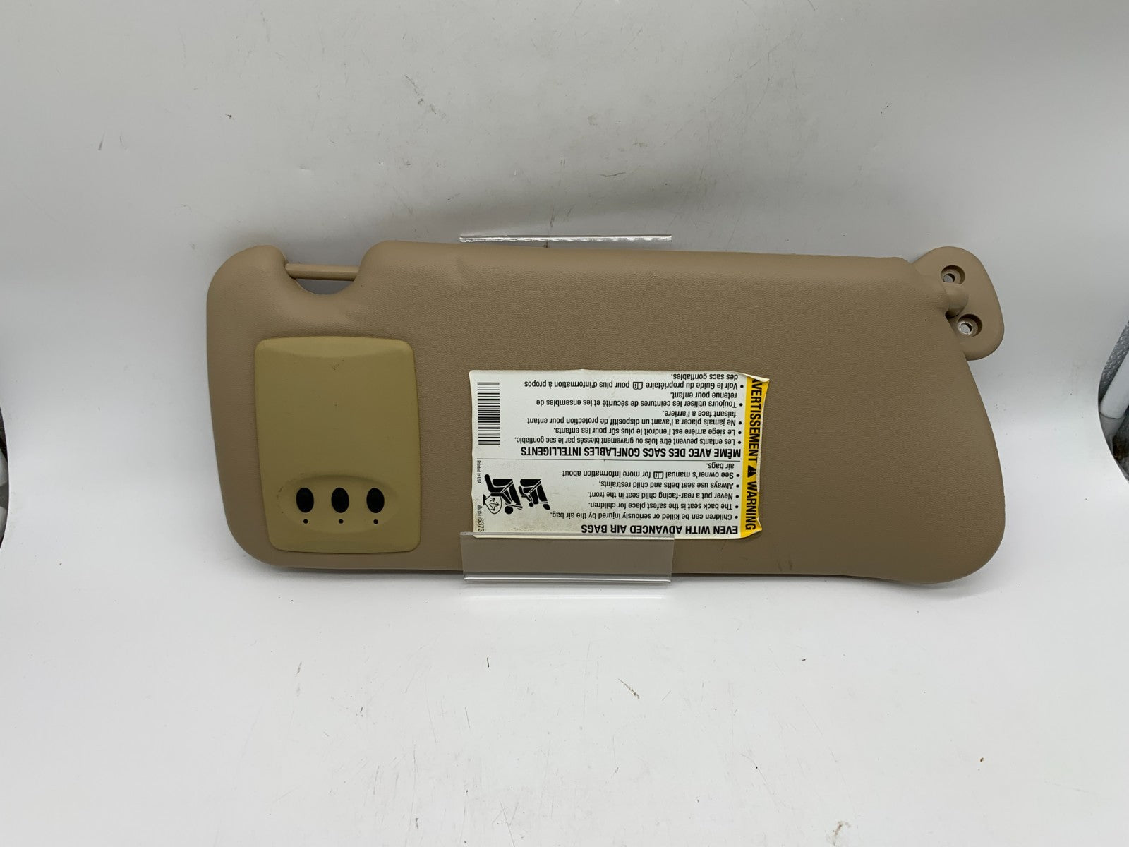 2007-2009 Cadillac SRX Driver Sun Visor Sunvisor Tan Illuminated OEM A04B42010